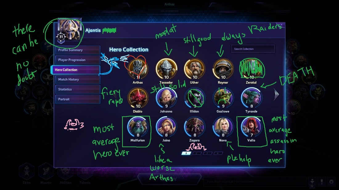 Heroes of the Storm hots esports profile page humor